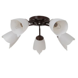 Люстра «Оникс» BayerLux 5×15 Вт E27, коричневый, 52×52×15 см