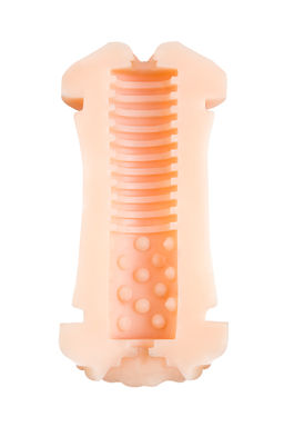 Мастурбатор двусторонний JOS NADIN, TPR, телесный, 14,5 см  фото 11