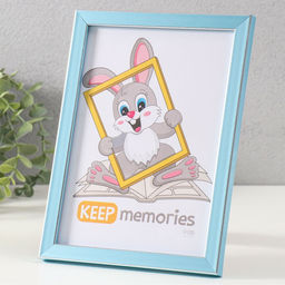 Фоторамка для фото 15×21 см Keep memories «Акварель», пластик, голубой, (пластиковый экран)