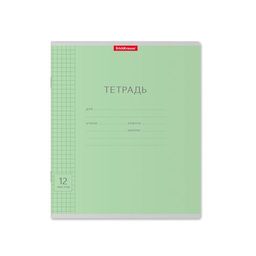 Цена за 280 шт. Тетрадь школьная ученическая ErichKrause Классика Visio зеленая, 12 листов, клетка (в плёнке по 10 шт.)  фото 51