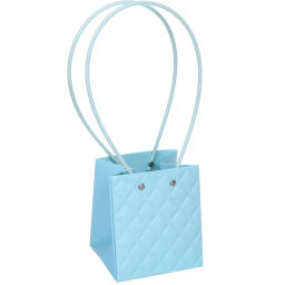 Пакет для цветов и подарков "Ромб" 13*11,5*10,5 см, голубой