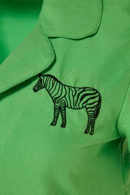 Trendyolmilla Ind?go Nak?sl? Sortlu Dokuma Pijama Tak?m? THMSS23PT00079 фото 17