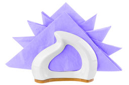 Салфетница 12,5*5*10 см "Кристалл" на дер. подставке