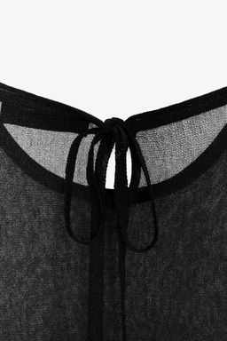 EMBROIDERED FINE KNIT LONG BLOUSE - Zara фото 6