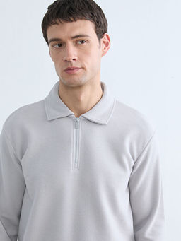 Polo Yaka Erkek Sweatshirt
