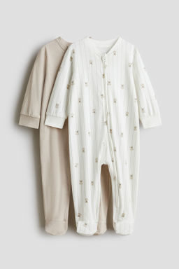 Pack de 2 pijamas enteros con cremallera