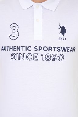 U. S. Polo Assn Мужская белая футболка с воротником-поло - U.s. polo assn фото 6
