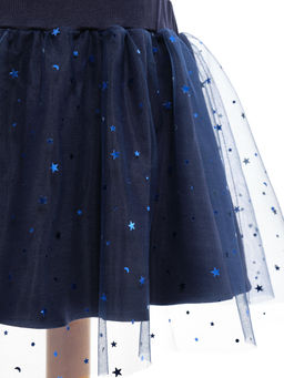 Юбка пачка из фатина 22-4796 синяя сетка - Mini maxi фото 10