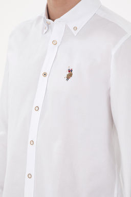 Erkek Beyaz Uzun Kollu Basic G_mlek Sepette S_rpriz _ndirim - U.s. polo assn фото 7