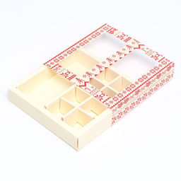 Коробка для конфет, 8 конфет и шоколадка, 17,7 х 17,7 х 3,8 см Вязанка - UPAK LAND фото 9