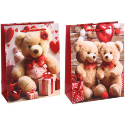 Пакет подарочный "Любимый мишка" 18*24*8.5 см