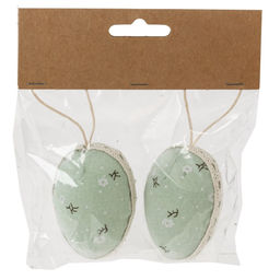 Набор из 2-х изделий декоративных подвесных "Яйцо" (4*6), L12 W4 H14 см, 2в.