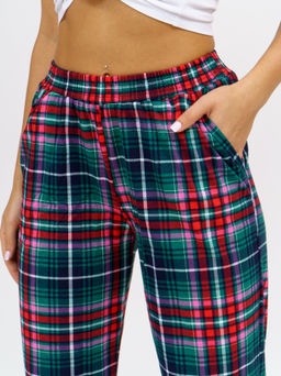 614 Брюки "Зеленая клетка"