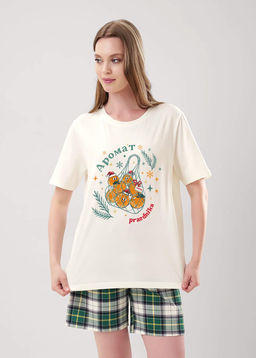 LP15-1199/1 Пижама жен. Новогоднее чудо (ЧЗ)