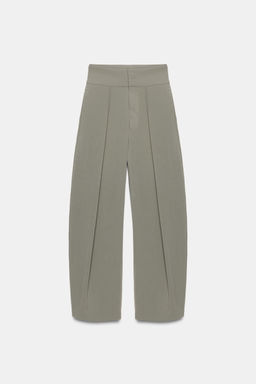 PANTAL?N BALLOON PLIEGUES / Verde gris - Zara фото 4