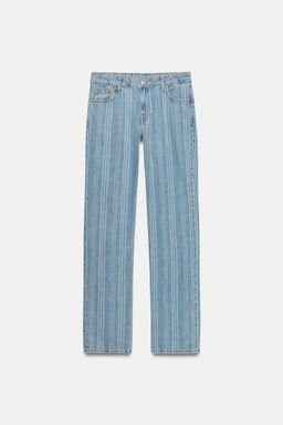 JEANS Z1975 STRAIGHT TIRO BAJO RAYAS / Azul medio - Zara фото 5