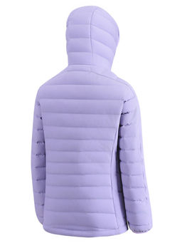 Куртка женская стёганая с капюшоном с графеновой подкладкой сиреневого цвета 9624_1Sn