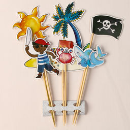 Набор для украшения Пиратская вечеринка, набор 6 шт. - Страна карнавалия фото 6