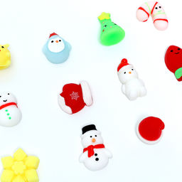 Цена за 20 шт. Антистресс сквиш мялка «Новый год», в 1 банке 20 мялок, МИКС