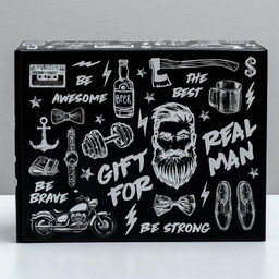 Коробка подарочная двухсторонняя складная, упаковка, «Брутальному мужчине», 27×21×9 см