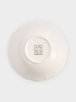 Салатник, 14х5 см, 360 мл, фарфор F, белый, с серебристым кантом, Dynasty - Anna lafarg фото 6