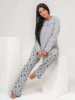 Пижама женская, цвет серый