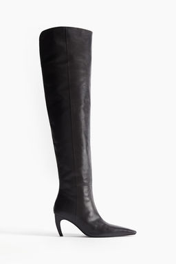 Botas de piel over-the-knee - H&m фото 3