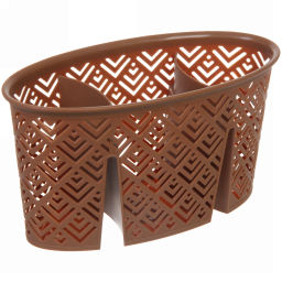 Цена за 6 шт. Подставка для столовых приборов пластиковая "Ромбы" 19*9*10см 3секции