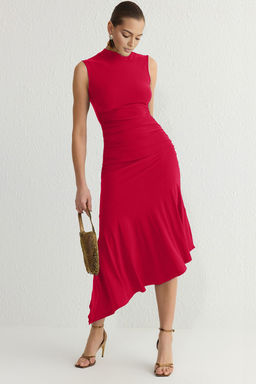 K?rm?z? Etek Ucu F?rf?r Detayl? Orme S?k Abiye Gece Mezuniyet Elbisesi TPRSS25EL00005