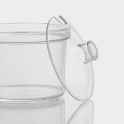 Ёмкость для специй с ложкой Доляна, 400 мл, 10.5×10 см, пластик, прозрачная