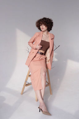 Жакет двубортный в тёплом розовом - Martichelli фото 10