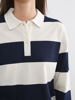 Polo Yaka ?izgili Kad?n Ti??rt