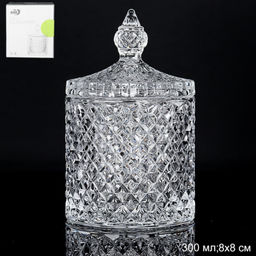 Сахарница 300 мл 8,5х14 см прямая резная / DE-546 /уп 48/
