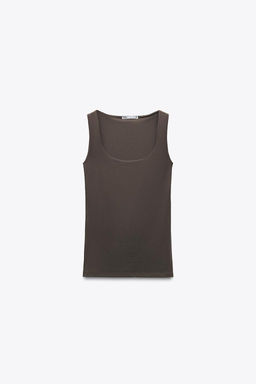 POLYAMIDE TOP WITH WIDE STRAPS - Zara фото 4