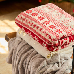 Плед «Этель. Новогодний узор», 150×200 см, корал-флис