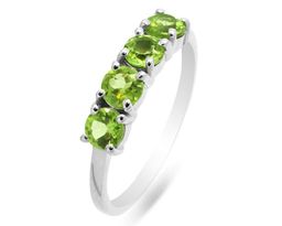 Кольцо из серебра перидот, Монако