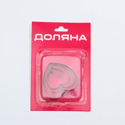 Формы для печенья Доляна «Сердечко», набор 3 шт, нержавеющая сталь, серебристые