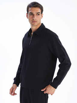 Polo Yaka Erkek Sweatshirt