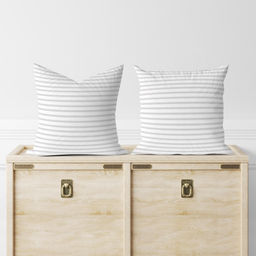 Комплект наволочек сатин страйп - Белый 70х70