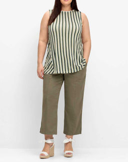 Топ, хаки - Sheego фото 3