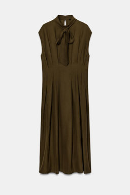 VESTIDO MIDI LAZADAS ZW COLLECTION / Khaki - Zara фото 5