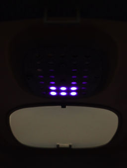 Туалет закрытый, 52×38×37 см, с УФ-лампой и миской, пластик, серый