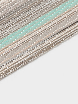 Набор салфеток сервировочных на стол Доляна «Дождь», 4 шт., 45×30 см, цвет бирюзово-белый