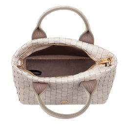 Итальянская миниатюрная женская сумочка DuDu Bags серии Ibiza | жемчужный серый - Dudubags фото 3
