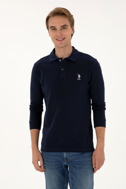 Erkek Lacivert Basic Sweatshirt Sepette S_rpriz _ndirim