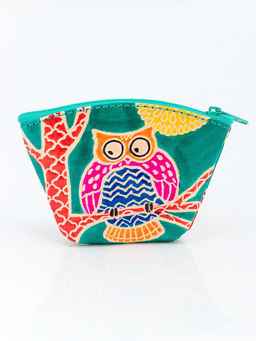 Кошелек под мелочь ручной принт Сова №0593/8 4шт/уп - Ганг фото 2