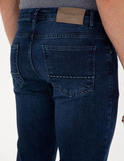 Koyu Lacivert Slim Fit Jean Pantolon
