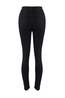 Siyah Yuksek Bel Esnek Skinny Jeans TWOAW26JE00250 - Trendyolmilla фото 6