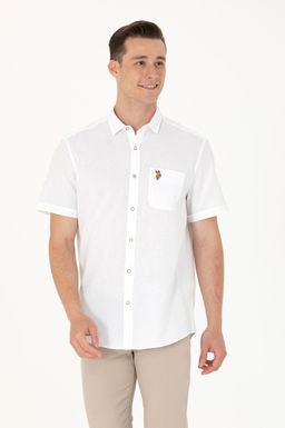 Мужская белая рубашка с коротким рукавом - U.s. polo assn фото 17