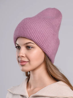 Теплая зимняя шапка бини из нежнейшей ангоры - Pretty mania фото 11